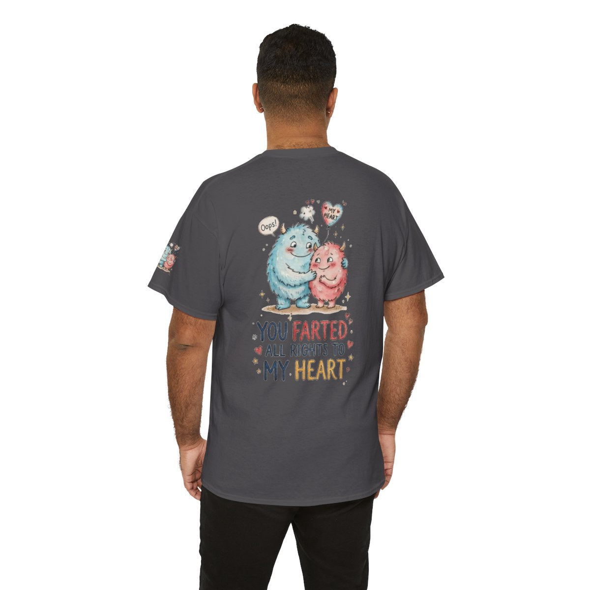 Color: Charcoal | You Farted All Rights To My Heart Premium Graphic Tee