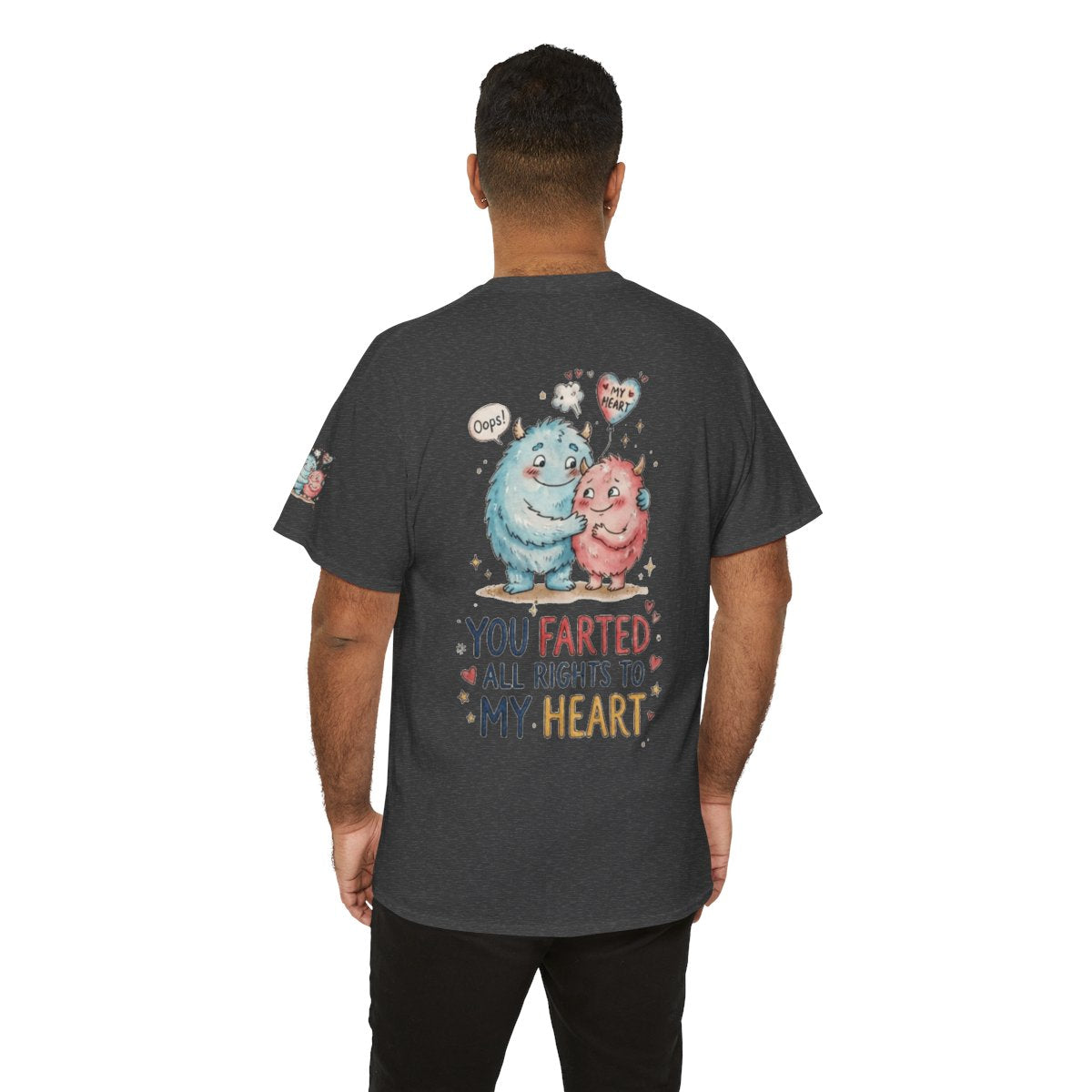 Color: Dark Heather | You Farted All Rights To My Heart Premium Graphic Tee