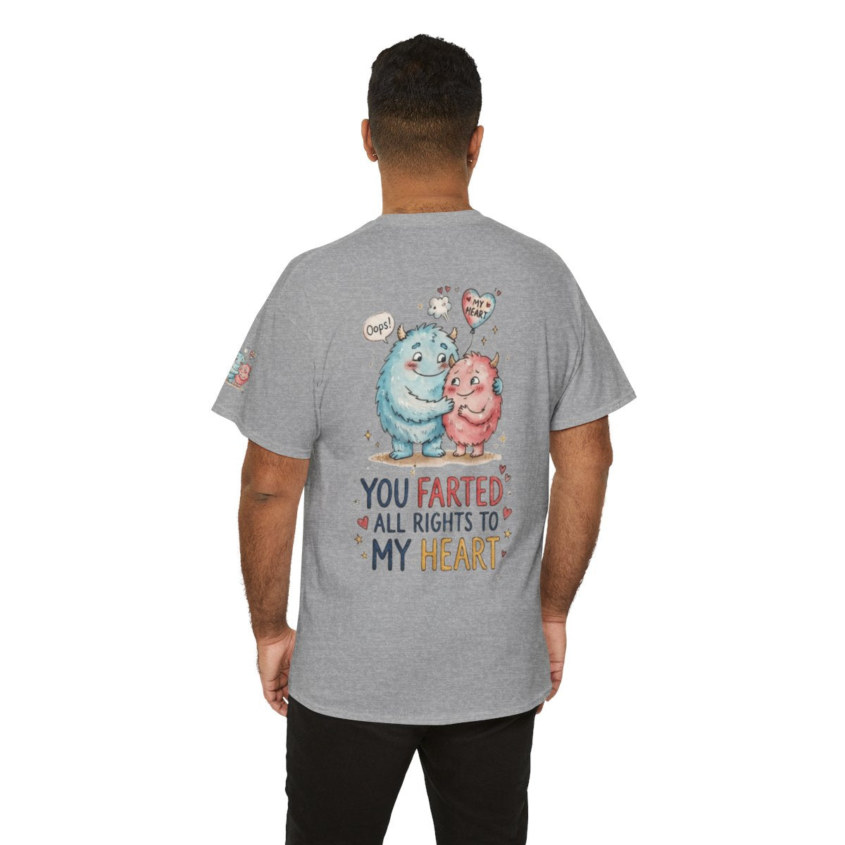 Color: Sport Grey | You Farted All Rights To My Heart Premium Graphic Tee