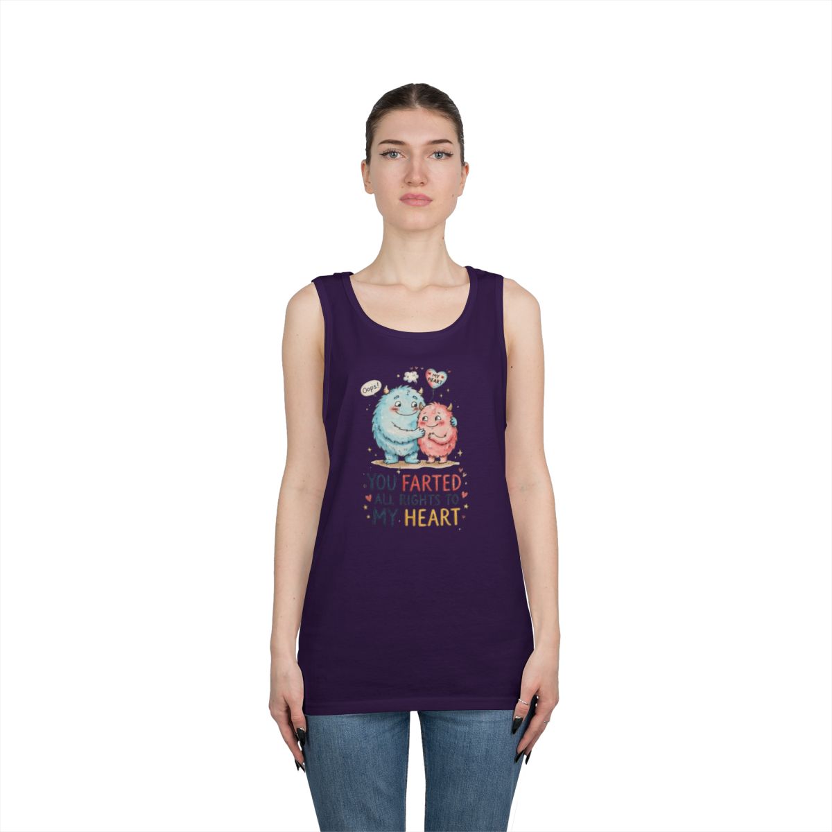 Color: Purple | You Farted All Rights To My Heart Tank Top