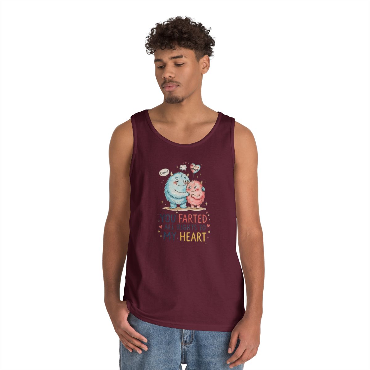 Color: Maroon | You Farted All Rights To My Heart Tank Top