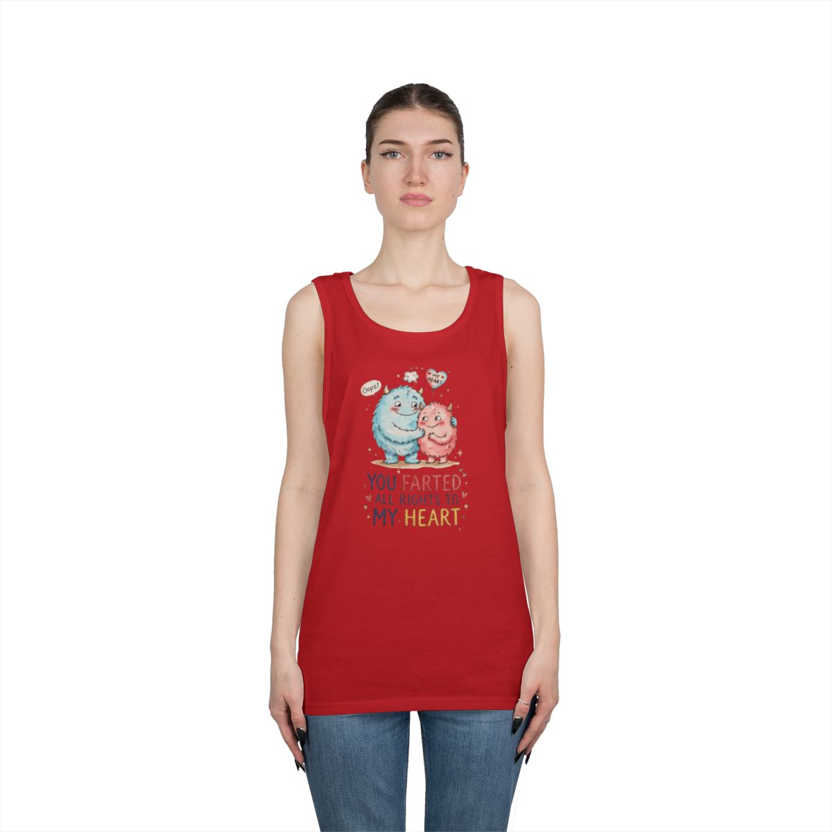 Color: Red | You Farted All Rights To My Heart Tank Top
