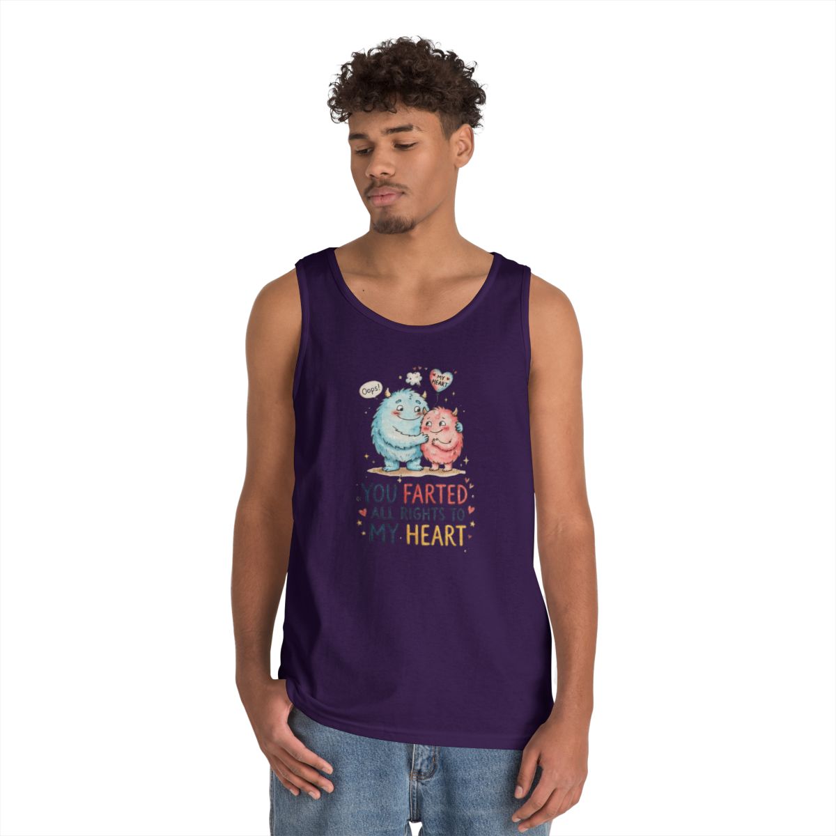 Color: Purple | You Farted All Rights To My Heart Tank Top