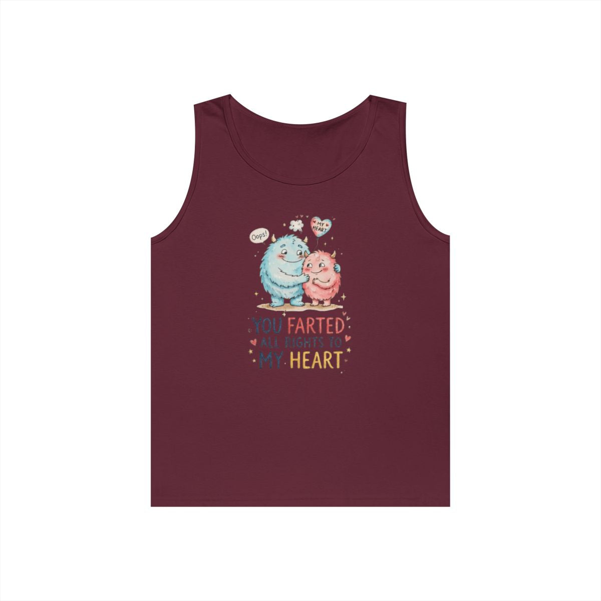 Color: Maroon | You Farted All Rights To My Heart Tank Top