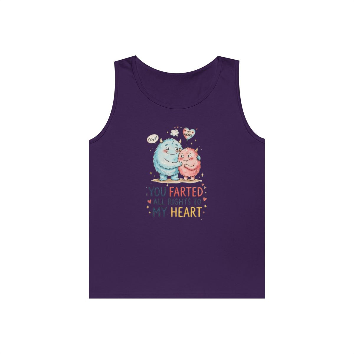 Color: Purple | You Farted All Rights To My Heart Tank Top