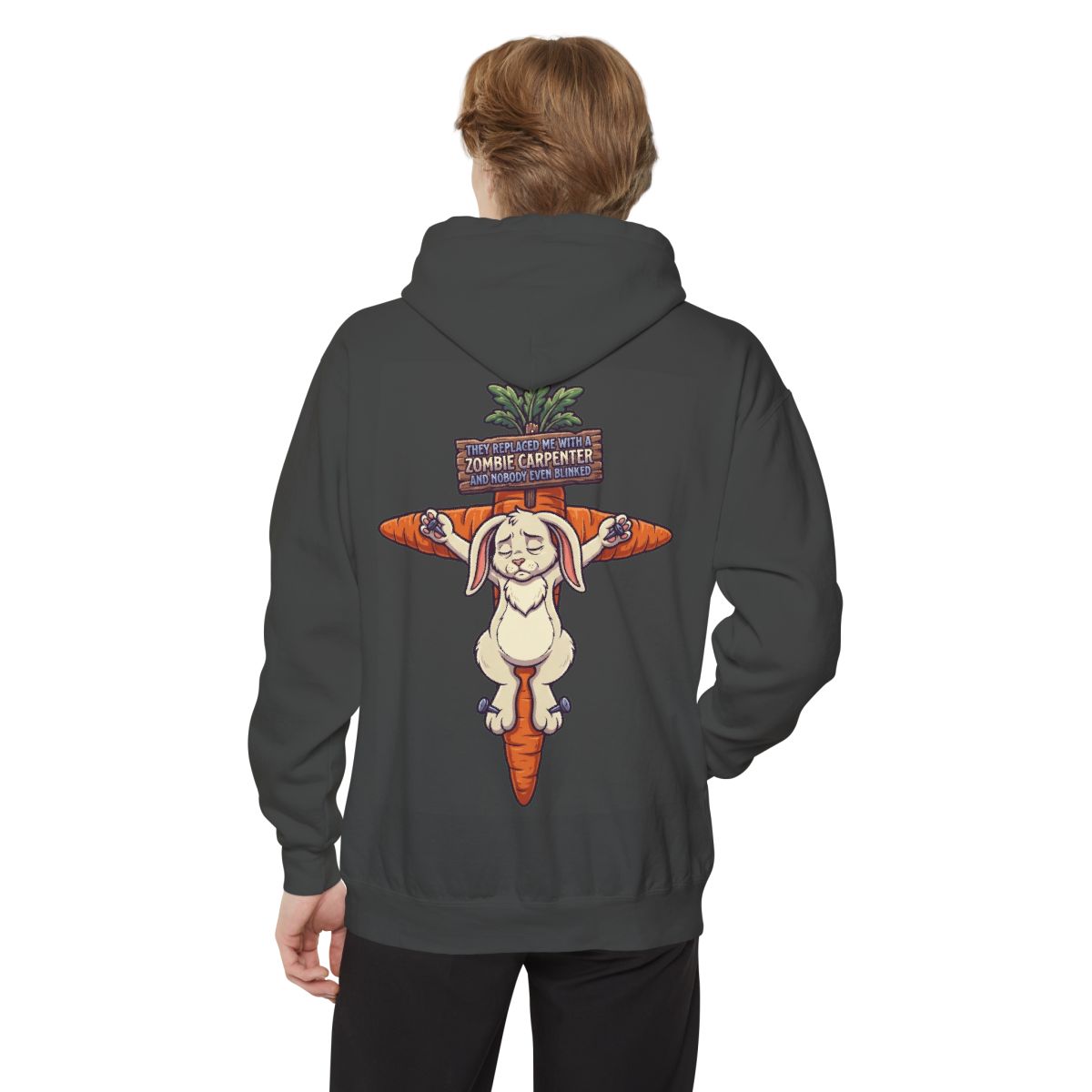 Color: Pepper | Zombie Carpenter Garment-Dyed Hoodie