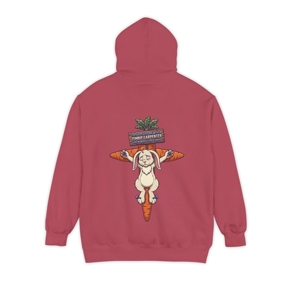 Color: Crimson | Zombie Carpenter Garment-Dyed Hoodie