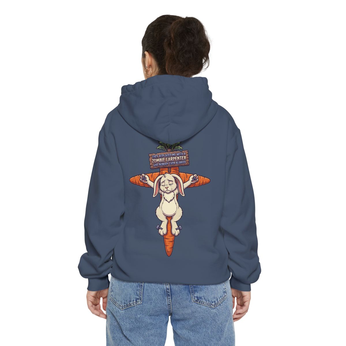 Color: Denim | Zombie Carpenter Garment-Dyed Hoodie