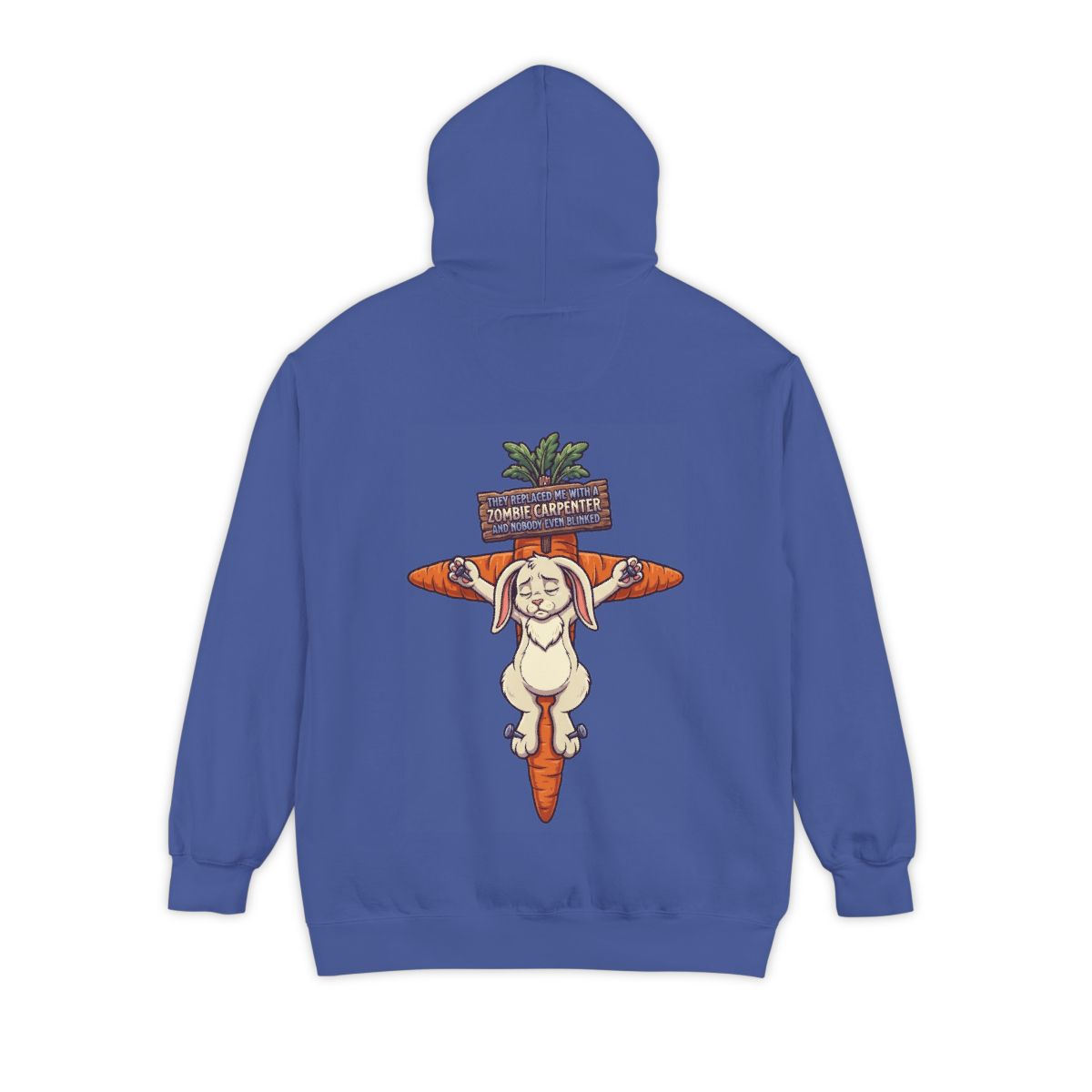 Color: Flo Blue | Zombie Carpenter Garment-Dyed Hoodie