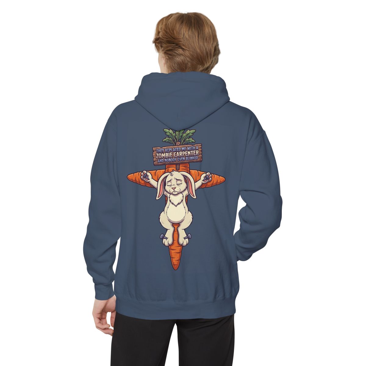Color: Denim | Zombie Carpenter Garment-Dyed Hoodie
