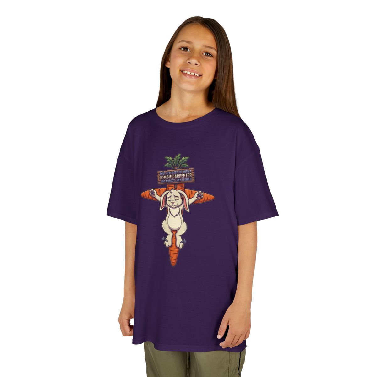 Color: Purple | Zombie Carpenter Kids Tee