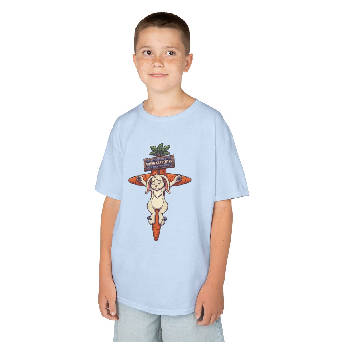 Color: Light Blue | Zombie Carpenter Kids Tee