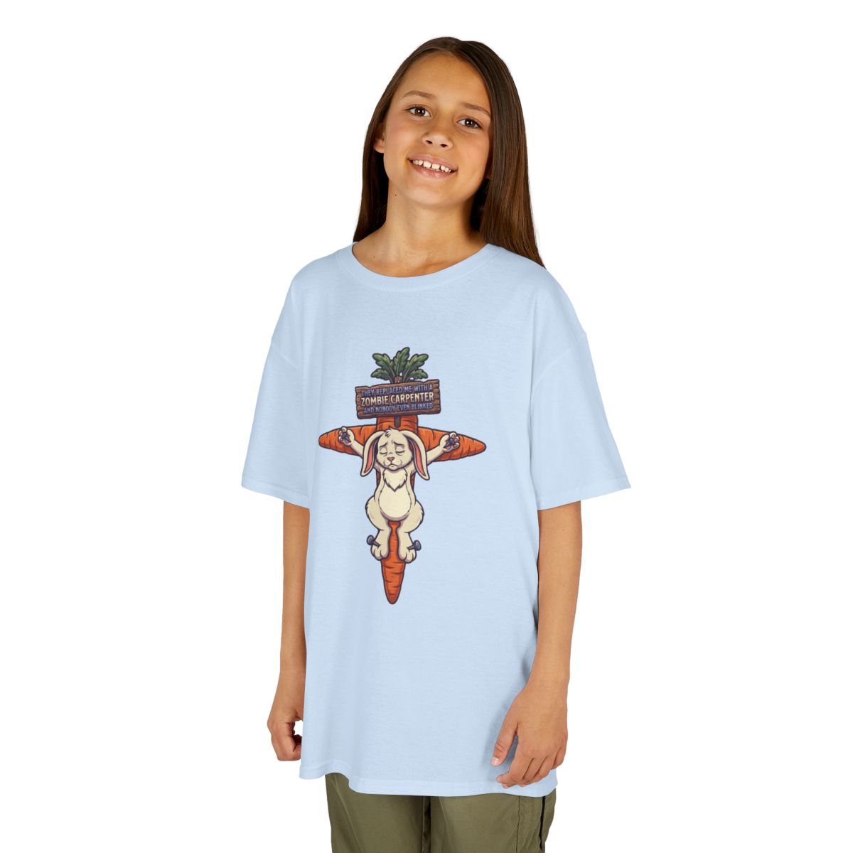 Color: Light Blue | Zombie Carpenter Kids Tee