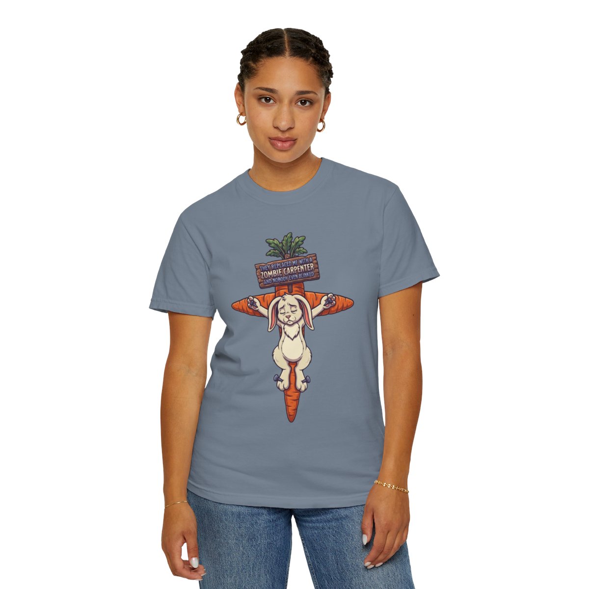 Color: Blue Jean | Zombie Carpenter Unisex Garment-Dyed Tee