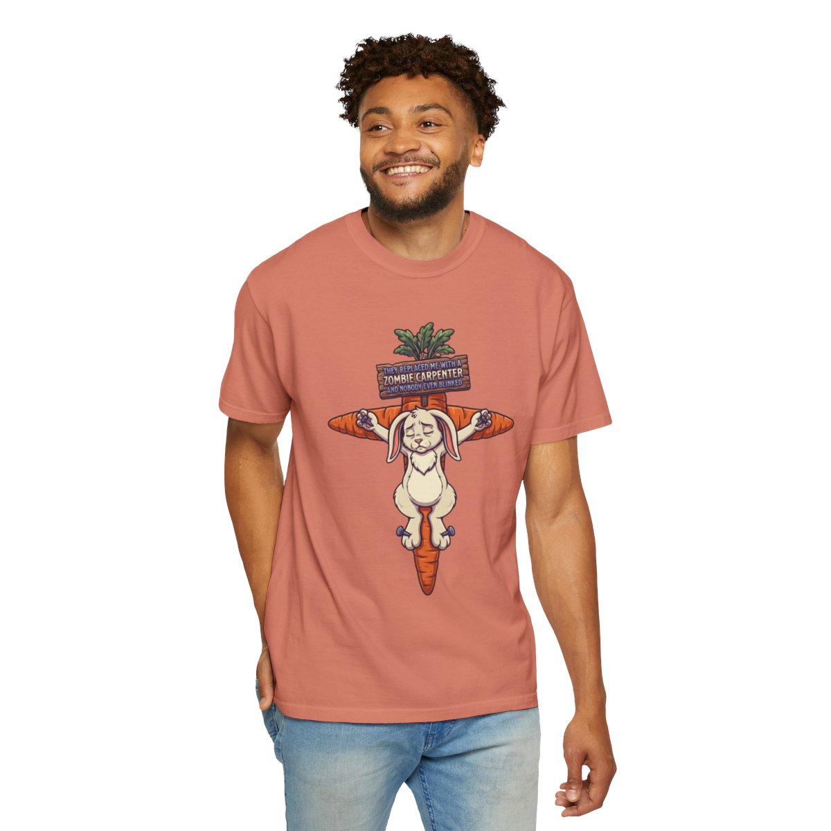 Color: Terracotta | Zombie Carpenter Unisex Garment-Dyed Tee