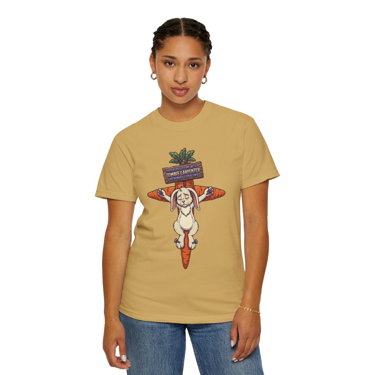 Color: Mustard | Zombie Carpenter Unisex Garment-Dyed Tee