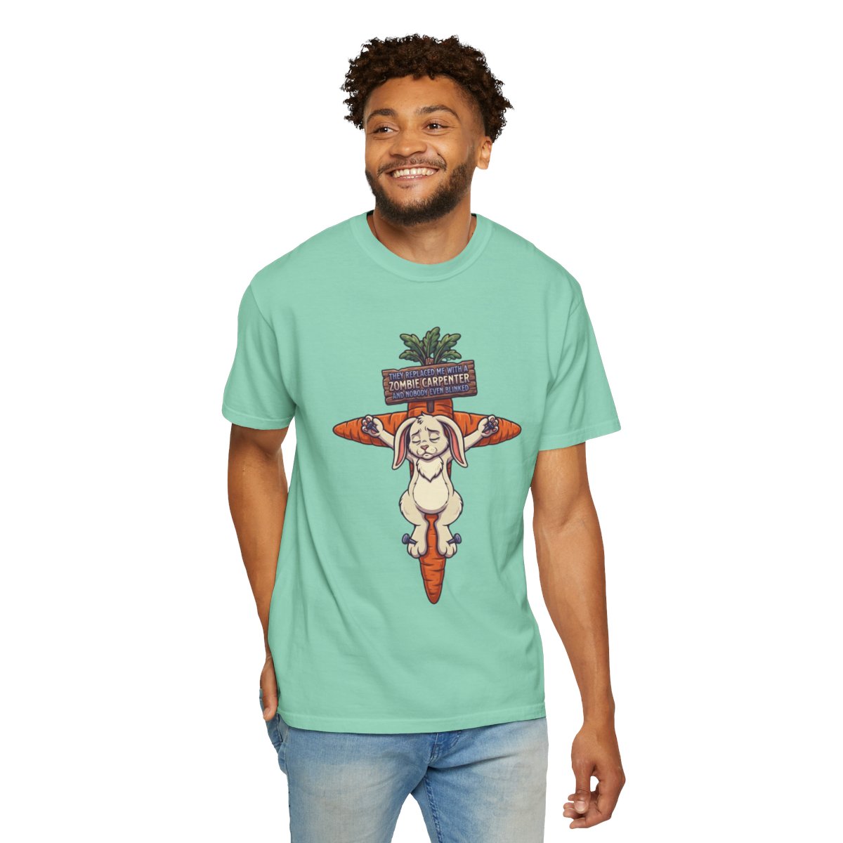Color: Island Reef | Zombie Carpenter Unisex Garment-Dyed Tee