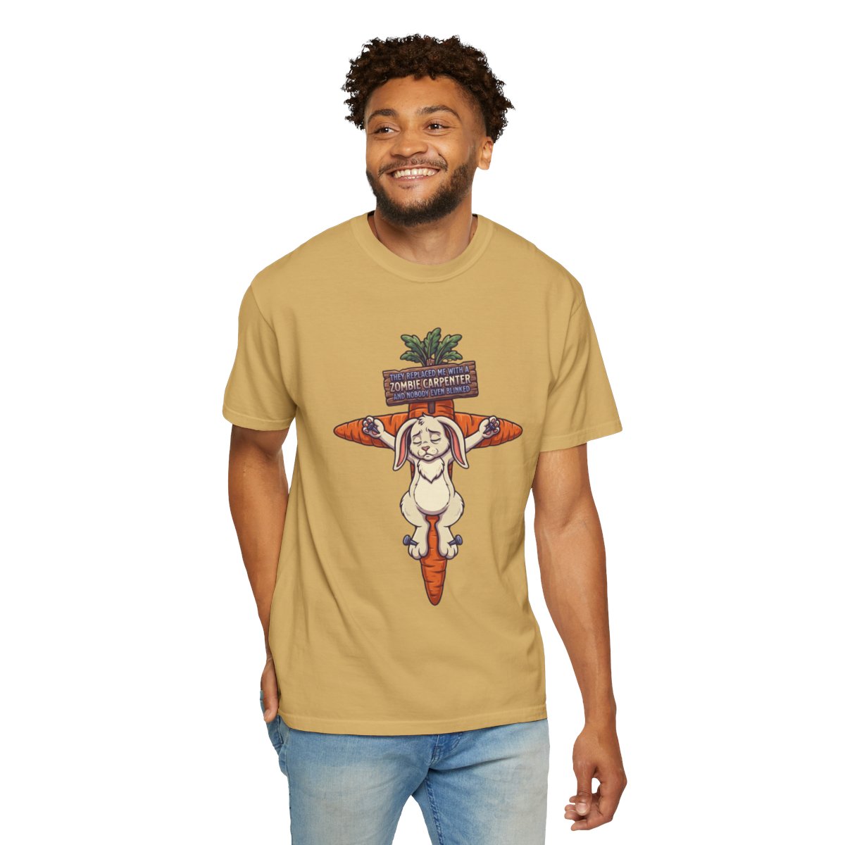 Color: Mustard | Zombie Carpenter Unisex Garment-Dyed Tee